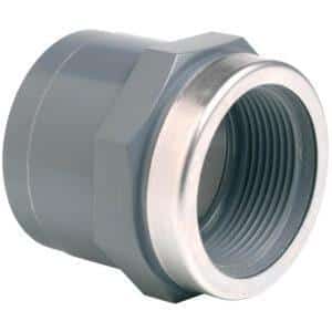 Муфта ПВХ Effast RGRMAR020B перехідна, з металічним кільцем d20x1/2"