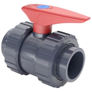 Кран кульовий ПВХ Hidroten 1011079, з муфтовим закінченням, d63 мм