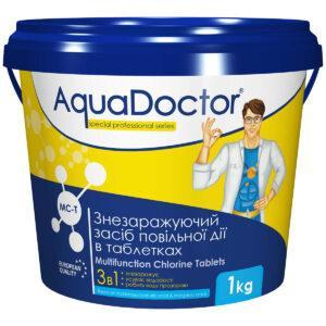 Хлор для басейну 3 в 1 AquaDoctor MC-T 1 кг (таблетки по 200 г)