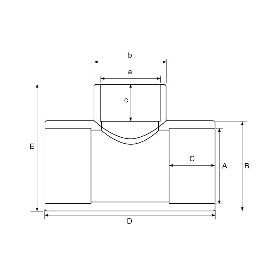 Трійник перехідний 90° ПВХ Hidroten 1002230, BP, d25 мм, 1/2" - Зображення 3