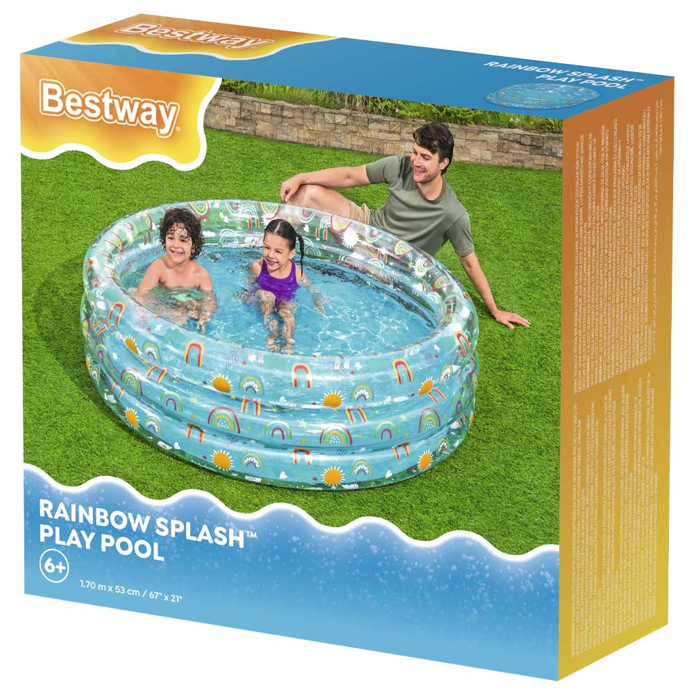 Дитячий надувний басейн Bestway 51048 (170x53 см) Веселка - Зображення 4