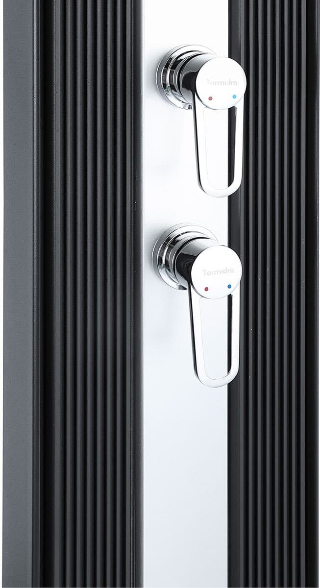 Душ сонячний Aquaviva Hybride Dada Straight алюмінієвий з мийкою для ніг, антрацит DS-D463NX, 40 л - Зображення 4