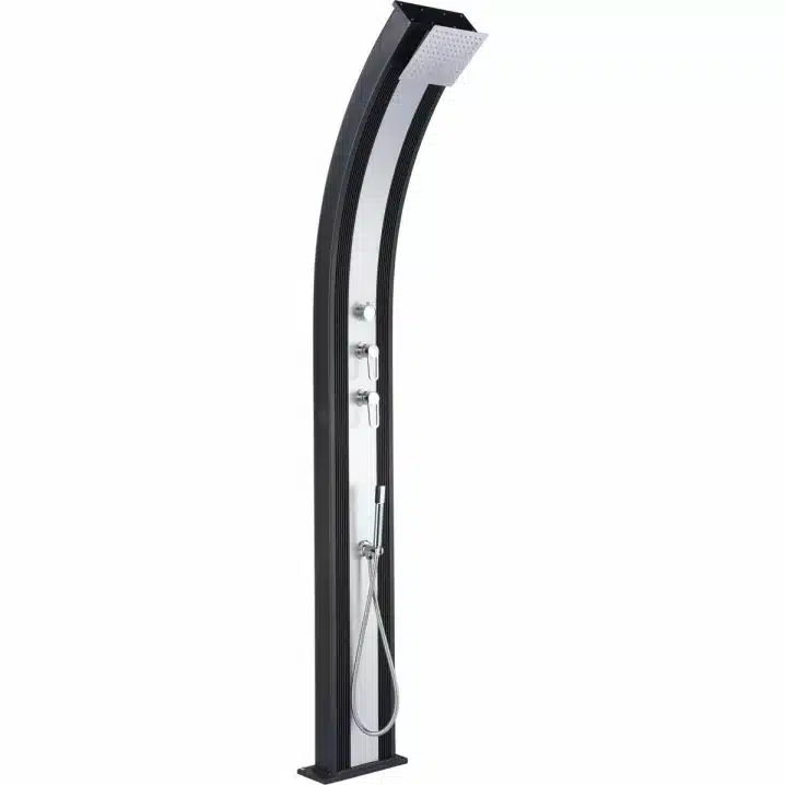 Душ сонячний Aquaviva Hybride Dada Curve алюмінієвий з мийкою для ніг, антрацит DS-D363NX, 40 л