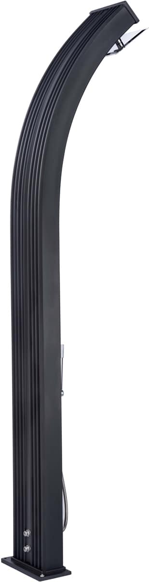 Душ сонячний Aquaviva Hybride Dada Curve алюмінієвий з мийкою для ніг, антрацит DS-D363NX, 40 л - Зображення 3