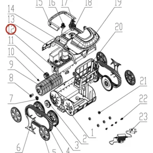 Привідний механізм і акумулятор до пилососа Wybotics WY200