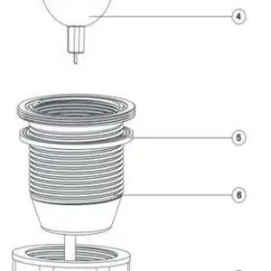 Притискна гайка лампи для прожектора Aquaviva LED/UL-P50 Lights