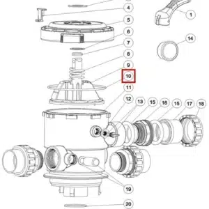 Ущільнювальне кільце кришки клапана Emaux MPV-08 (2010003)