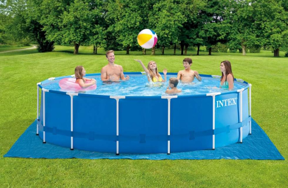 Каркасний басейн Intex 28242 (457х122 см) з картриджним фільтром, драбиною, підкладкою і тентом - Зображення 2