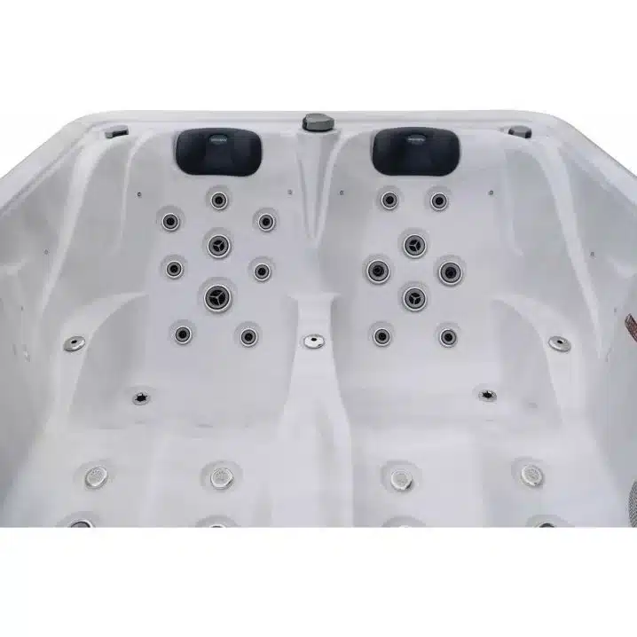 Гідромасажний басейн Aquajoy Bali (210х160х77 см), Сріблясто-білий мармур - Зображення 4