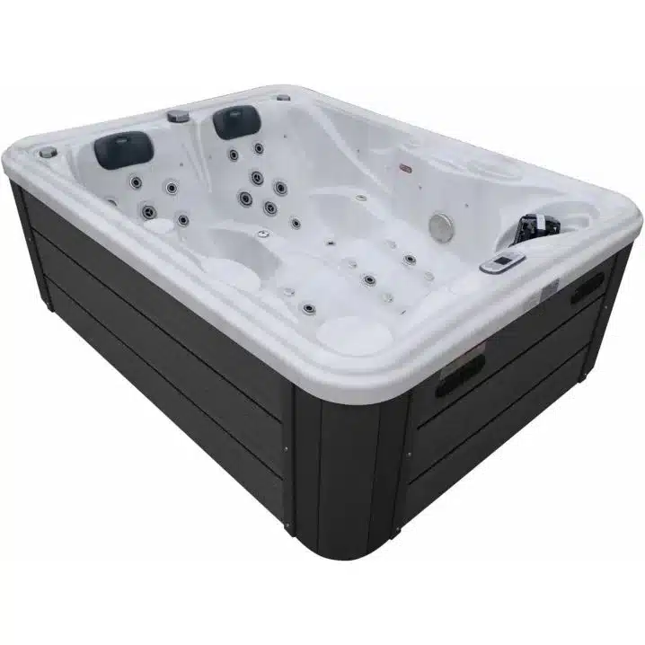 Гідромасажний басейн Aquajoy Bali (210х160х77 см), Сріблясто-білий мармур - Зображення 3