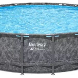 Каркасний басейн Bestway Grey 561KE (610х132 см) з піщаним фільтром, тентом та драбиною