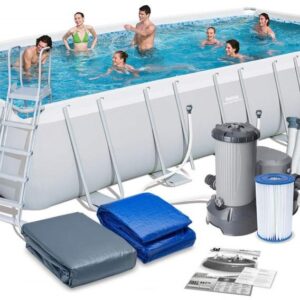 Каркасний басейн Bestway 56474 (732х366х132 см) з картриджним фільтром, драбиною та тентом