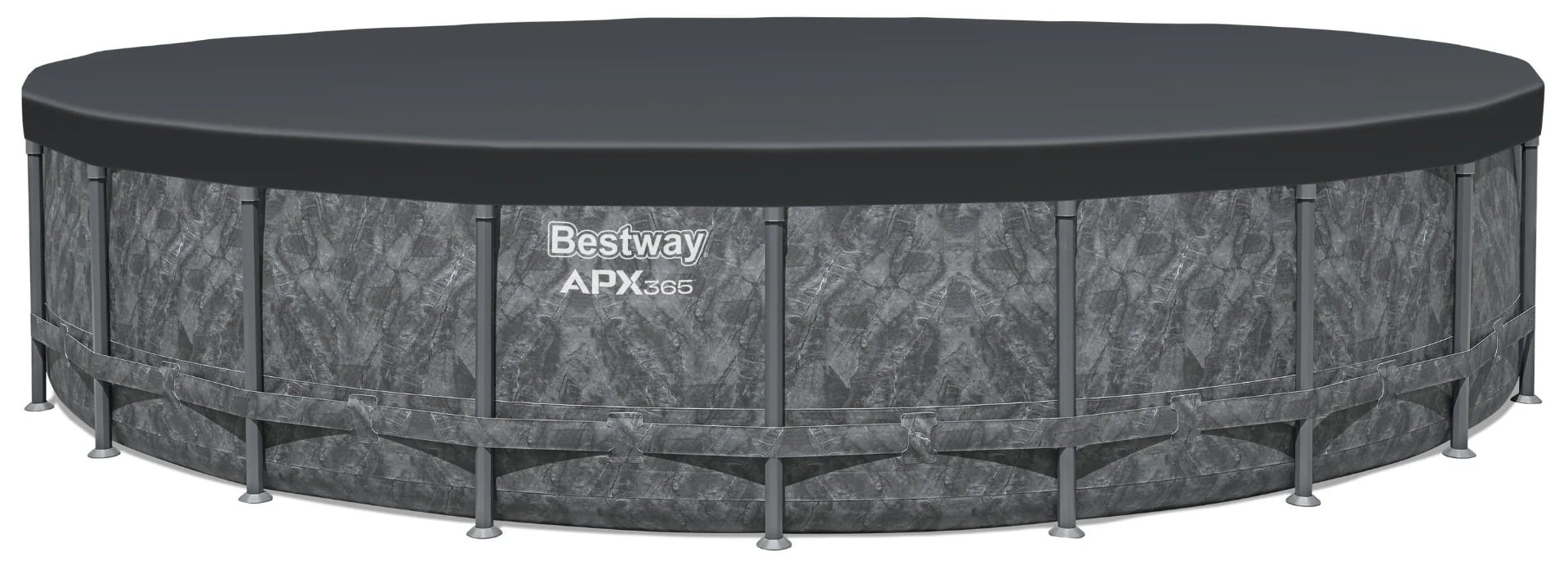 Каркасний басейн Bestway Grey 561JZ (671х132 см) з піщаним фільтром, тентом та драбиною - Зображення 2