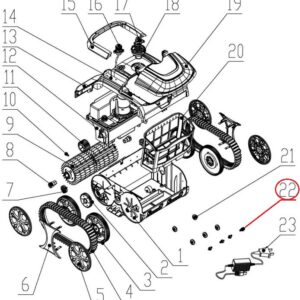 Вісь переднього колеса до пилососа Wybotics WY200 (No 22 S.3172.04.035)