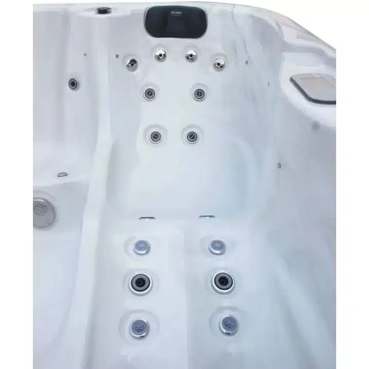 СПА-басейн Aquajoy Riviera (200х200х90 см), сріблясто-білий мармур, з динаміками та LED-підсвічуванням - Зображення 6