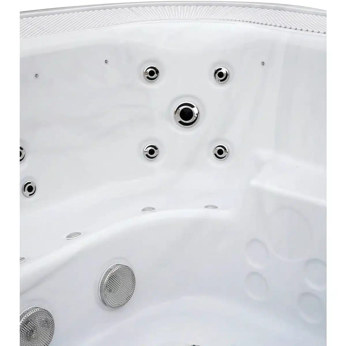 Переливний СПА-басейн Aquajoy Serenity (250х230х96 см), сріблясто-білий мармур, чорний корпус - Зображення 11