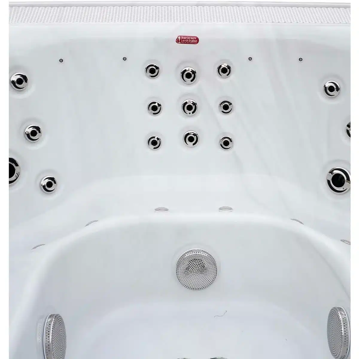 Переливний СПА-басейн Aquajoy Serenity (250х230х96 см), сріблясто-білий мармур, чорний корпус - Зображення 7