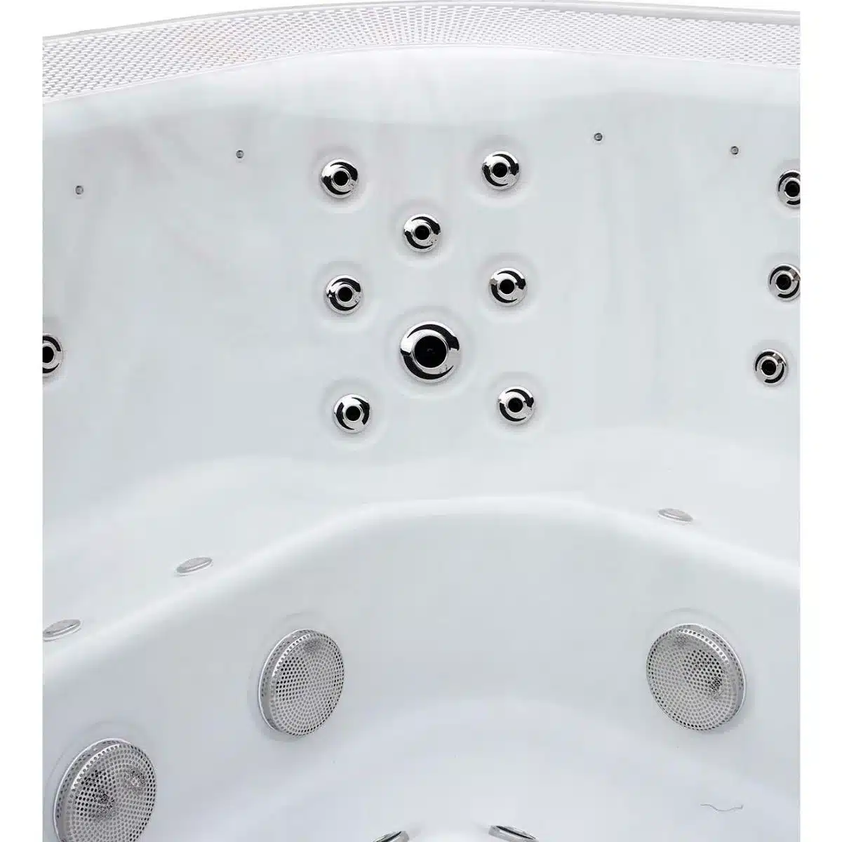 Переливний СПА-басейн Aquajoy Serenity (250х230х96 см), сріблясто-білий мармур, чорний корпус - Зображення 8