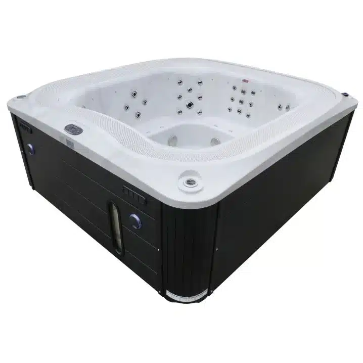 Переливний СПА-басейн Aquajoy Serenity (250х230х96 см), Сріблясто-білий мармур