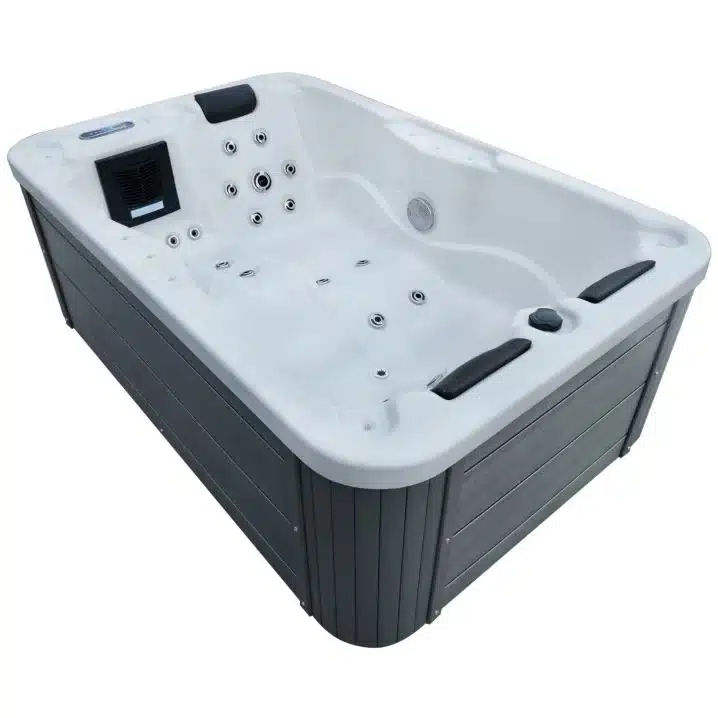 СПА-басейн Aquajoy Alicante (205х130х70 см), Сріблясто-білий мармур - Зображення 4
