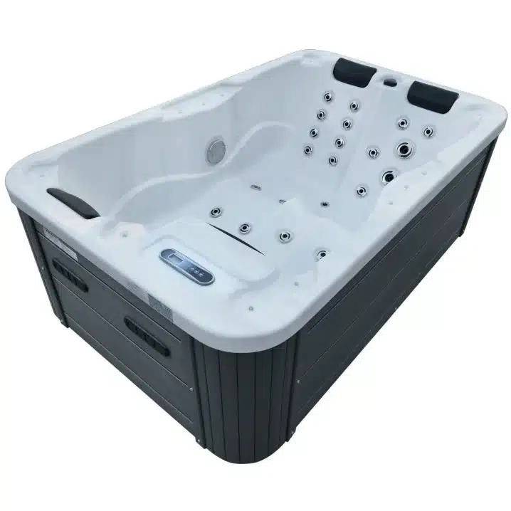 СПА-басейн Aquajoy Alicante (205х130х70 см), Сріблясто-білий мармур - Зображення 3
