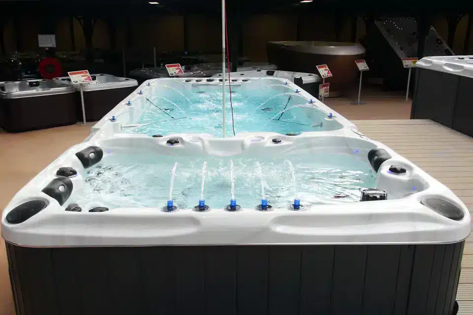 Плавальний СПА-басейн Passion Spas Fitness 1 Deep (400x228x152 см), Сріблясто-білий - Зображення 2