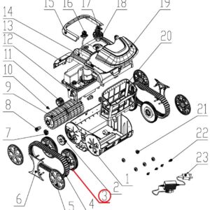 Колесо до пилососа Wybotics WY200, (№3 S.WY3312Pro.024)