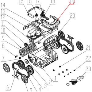 Декоративна планка для верхньої кришки до пилососа Wybotics WY200, (№19 S.WYBOTS1.10.001)