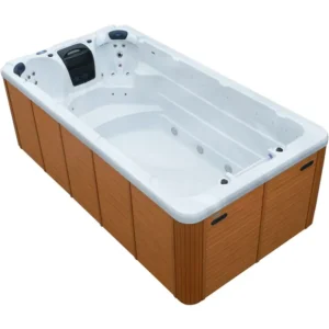 Плавальний СПА-басейн Aquajoy Wave  (430х225х150 см), Сріблясто-білий мармур