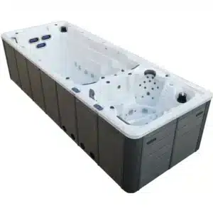 Плавальний SPA басейн Aquajoy Equilibrium (580х220х150 см), Сріблясто-білий мармур