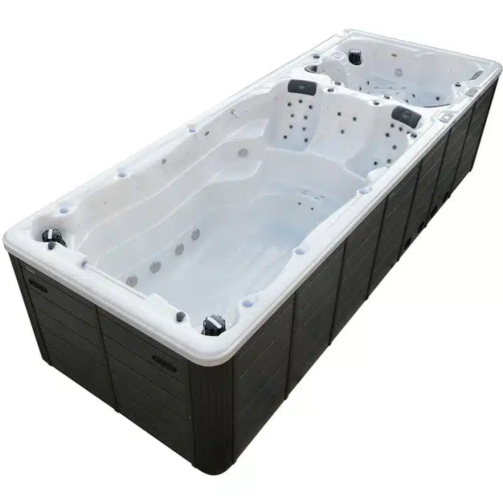 Плавальний SPA басейн Aquajoy Equilibrium (580х220х150 см), Сріблясто-білий мармур - Зображення 3