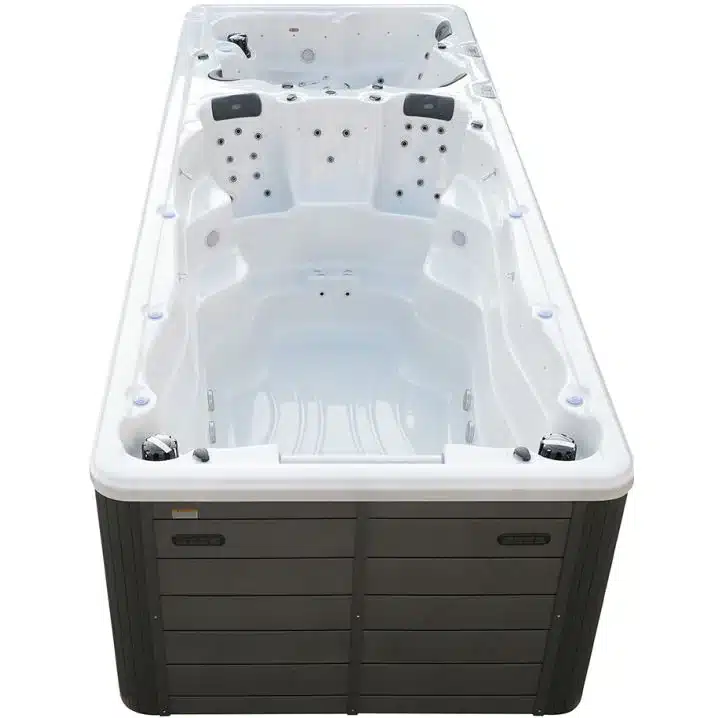 Плавальний SPA басейн Aquajoy Equilibrium (580х220х150 см), Сріблясто-білий мармур - Зображення 4