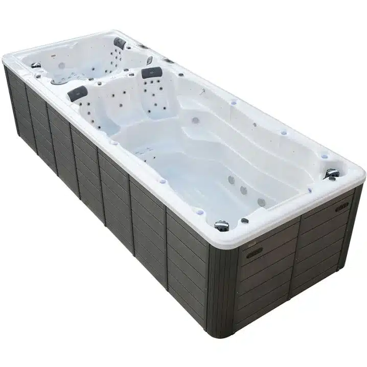 Плавальний SPA басейн Aquajoy Equilibrium (580х220х150 см), Сріблясто-білий мармур - Зображення 5