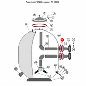 Комплект з'єднань для фільтра Aquaviva AP C1250