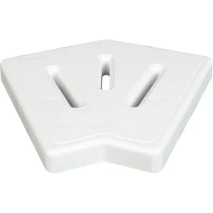 Кутовий елемент Aquajoy KP HKE24 для переливної решітки, 45°, 195х25 мм (білий)